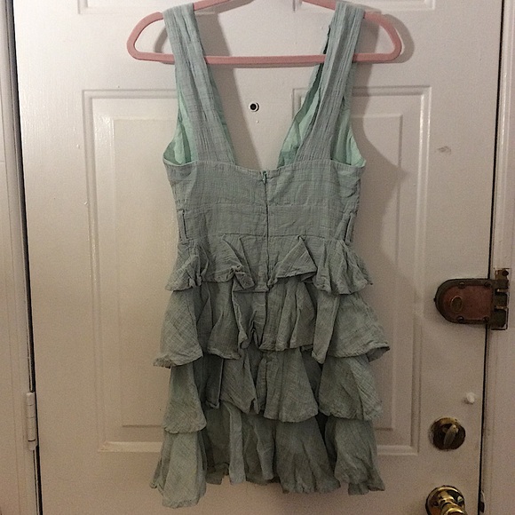 Saints + Secrets Ruffle Dress (mint) - Picture 2 of 3